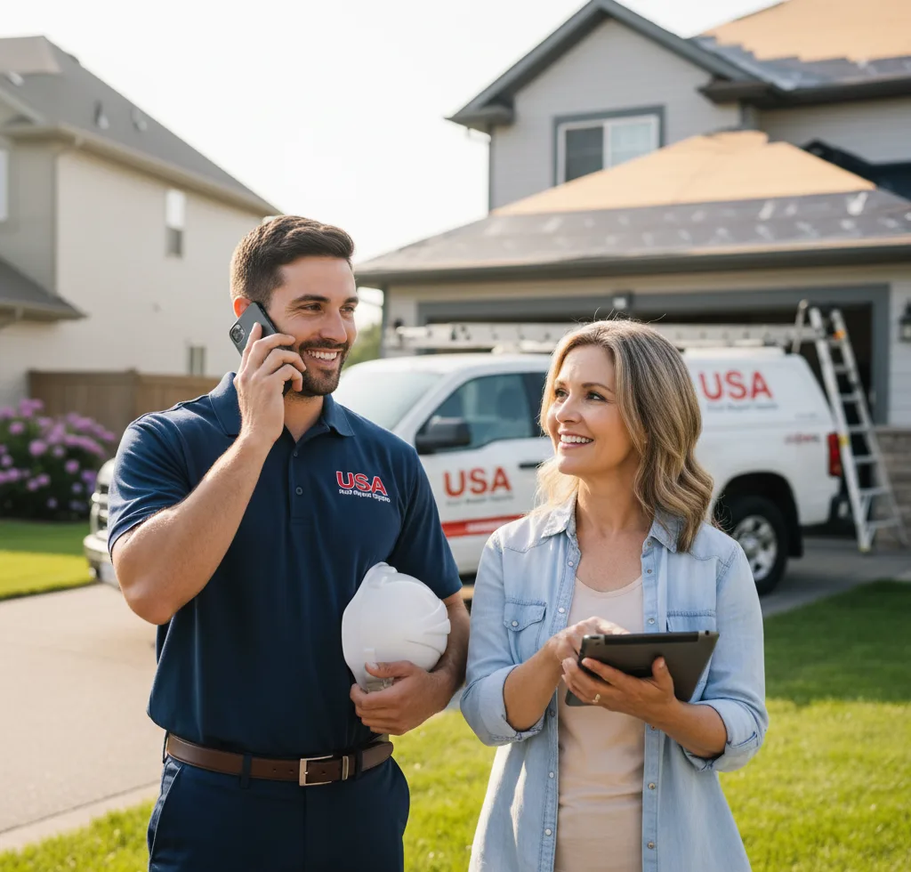 USA Roof Repair Experts customer support in Paradis